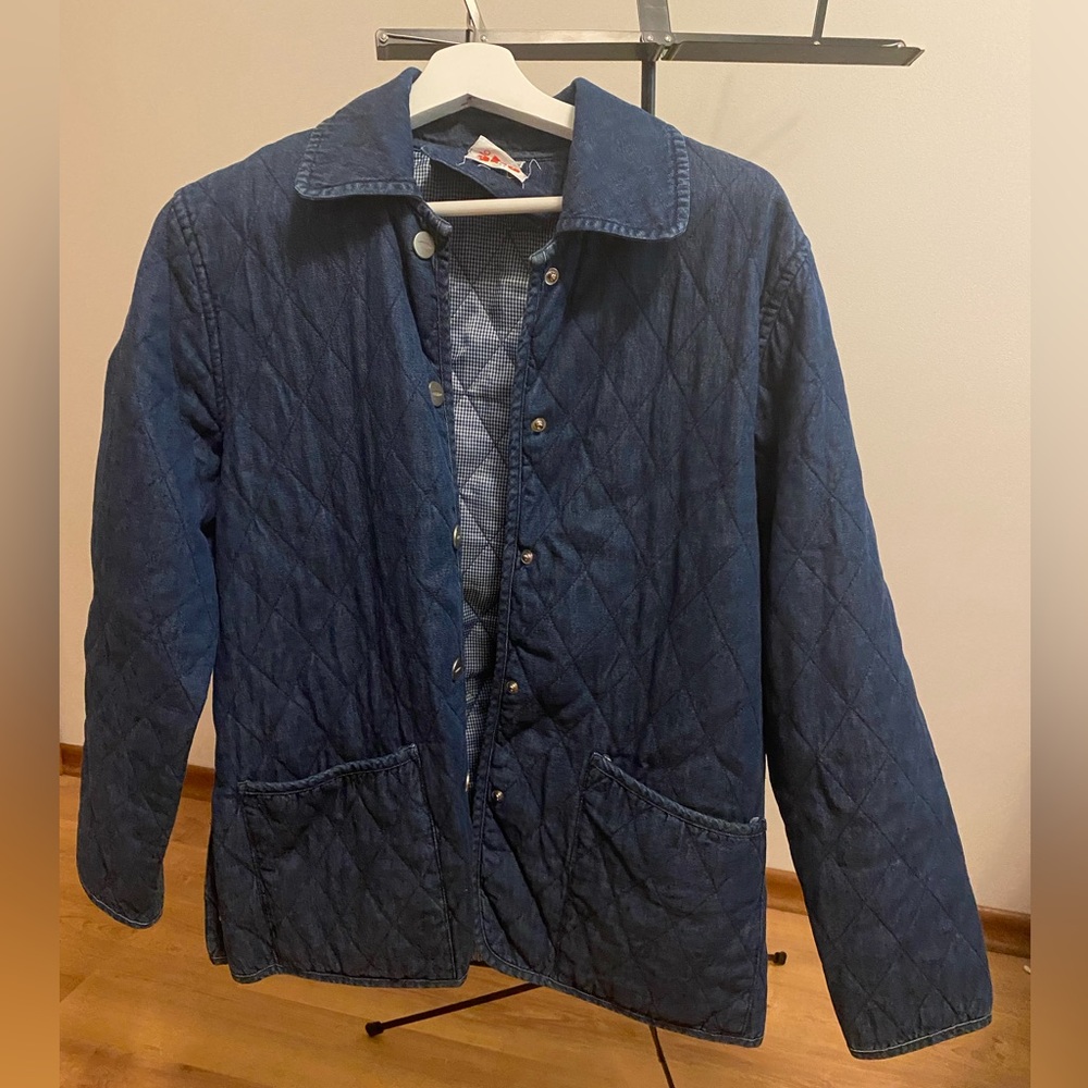 Vintage Denim Quilted Barn Jacket